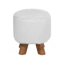 Beliani Hocker IOWA - Wit Polyester