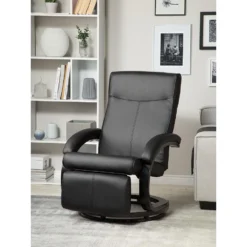 Beliani TV-fauteuil MIGHT - Zwart Kunstleer -Puur Woood Winkel 113b06265e424186b2094e85299e8786