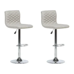 Beliani Barkruk ORLANDO - Beige Polyester