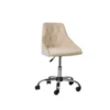 Beliani Bureaustoel PARRISH - Beige Fluweel