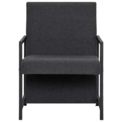 VidaXL Fauteuil Stof Grijs 7 VidaXL Fauteuil Stof Grijs -Puur Woood Winkel 1181369335 0103