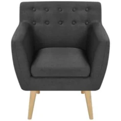 VidaXL Fauteuil Stof Donkergrijs -Puur Woood Winkel 1191815885 0102