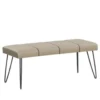 Beliani Hocker BETIN - Beige Kunstleer