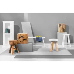 Decoratief Blok Naturel Teak Luuk - Bruin - 37x37x37 Cm -Puur Woood Winkel 11990793 1001