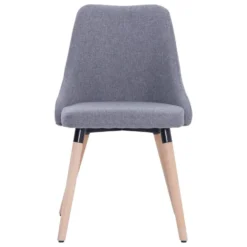 VidaXL Eetkamerstoelen 2 St Stof Lichtgrijs -Puur Woood Winkel 1208359598 0103