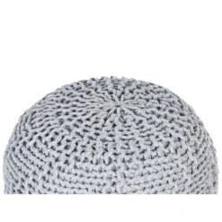 Beliani Poef PRIENE - Grijs Katoen -Puur Woood Winkel 1302ee8c054e42c3adb24f808435ebbf