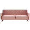 Beliani Driezitsbank - SENJA Roze Fluweel
