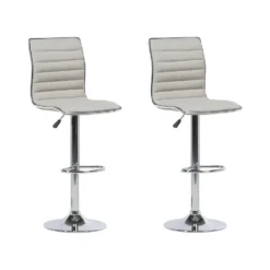 Beliani Barkruk LUCERNE - Beige Polyester