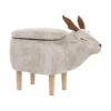 Beliani Hocker REINDEER - Beige Polyester