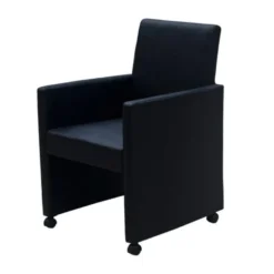VidaXL Eetkamerstoelen 2 St Kunstleer Zwart -Puur Woood Winkel 1323200331 0102