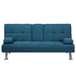 Beliani Driezitsbank - ROXEN Blauw Polyester