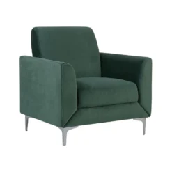 Beliani Fauteuil FENES - Groen Fluweel