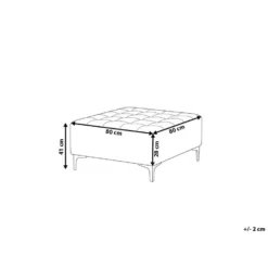 Beliani Ottomaan ABERDEEN - Zwart Fluweel -Puur Woood Winkel 150fbf50878d4051a12a9de3c38ba43a