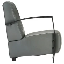 VidaXL Fauteuil Echt Leer Grijs -Puur Woood Winkel 1577891094 0102