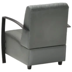 VidaXL Fauteuil Echt Leer Grijs -Puur Woood Winkel 1577891094 0103