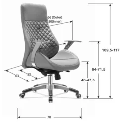 Bureaustoel Bologna Cognac -Puur Woood Winkel 1642660761 0103