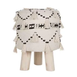 Beliani Hocker THONDI - Beige Katoen