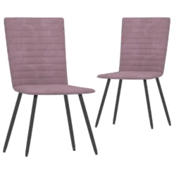 VidaXL Eetkamerstoelen 2 St Fluweel Roze
