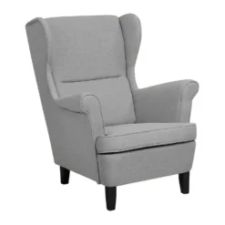 Beliani Oorfauteuil ABSON - Grijs Polyester