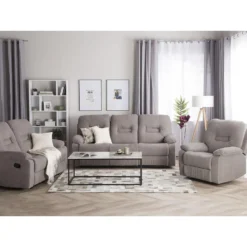 Beliani Fauteuil BERGEN - Beige Polyester 7 Beliani Fauteuil BERGEN - Beige Polyester -Puur Woood Winkel 178403f745df481fa375d45f49d9fb41