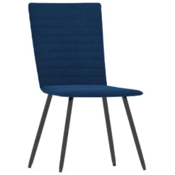 VidaXL Eetkamerstoelen 2 St Fluweel Blauw -Puur Woood Winkel 1789908605 0102