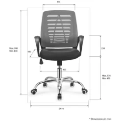 Bureaustoel Bari -Puur Woood Winkel 1896346025 0102