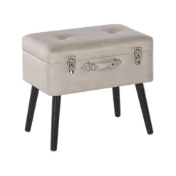 Beliani Hocker MALLARD - Beige Kunstleer