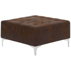 Beliani Ottomaan ABERDEEN - Bruin Kunstleer