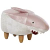 Beliani Dierenhocker SHARK - Roze Polyester