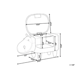 Beliani Dierenhocker HIPPO - Grijs Kunstleer -Puur Woood Winkel 1a947c741c604a1aa387b9803409c0b4