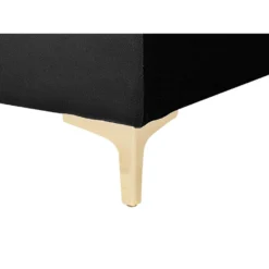 Beliani Ottomaan ABERDEEN - Zwart Fluweel -Puur Woood Winkel 1bb33ae755a3456fa9d2f1dbcaf2f745