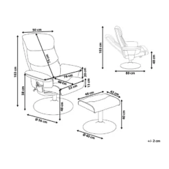 Beliani Massagestoel LEGEND - Grijs Kunstleer -Puur Woood Winkel 1cf39a5a39344aa292aab54ba75f1a90