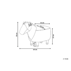 Beliani Dierenhocker HORSE - Bruin Kunstleer -Puur Woood Winkel 20c244e4fde741d4ba20c01969ca3f55