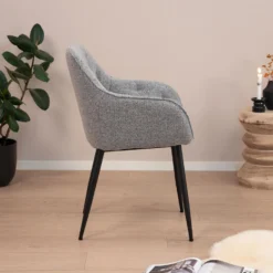 Sohome Eetkamerstoel - Set Van 2 - Otto - Bouclé - Grijs -Puur Woood Winkel 2195b50d72ca40ae9e35dc6371407596