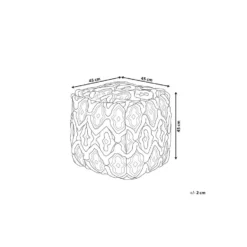 Beliani Poef ORAI - Zwart Wol, Katoen -Puur Woood Winkel 2482ac14e07240f181bf63a5a087f502