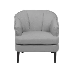 Beliani Cocktailstoel ELVERUM - Grijs Polyester -Puur Woood Winkel 256751311eca421b8c1b21167e33756f