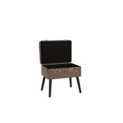 Beliani Hocker MALLARD - Bruin Kunstleer -Puur Woood Winkel 25cc94b733cb4c39bd8326fab8b8f630