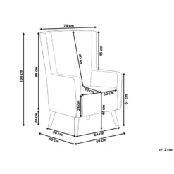 Beliani Oorfauteuil ONEIDA - Groen Fluweel -Puur Woood Winkel 2719461da80643cf89ffa5f3f9a9126d 1