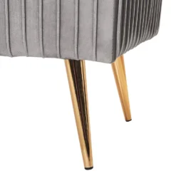 Beliani Hocker PATERSON - Grijs Fluweel -Puur Woood Winkel 275bb4cd90454ed087821d2588a88336