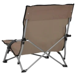 VidaXL Strandstoelen 2 St Inklapbaar Stof Taupe -Puur Woood Winkel 29242be26ffe4d4a9b6e3a606b10b949