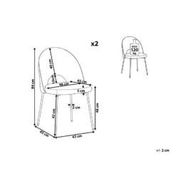 Beliani Eetkamerstoel COVELO - Roze Fluweel -Puur Woood Winkel 2a163585a94848899b5993321783b680