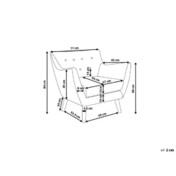 Beliani Fauteuil DRAMMEN - Blauw Fluweel -Puur Woood Winkel 2aed49b144224365a8d44d3d5768e1ca