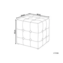 Beliani Poef WISCONSIN - Grijs Fluweel -Puur Woood Winkel 2dff685aa5514703a782d0a6f654f7f1