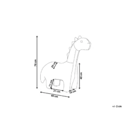 Beliani Dierenhocker BRONTOSAUR - Groen Fluweel -Puur Woood Winkel 2ec5911edcfb4a4f98e87b30069de328