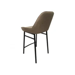 Giga Meubel Barstoel Taupe Boucle - Metaal - 53.5x52x94cm - Joëlle -Puur Woood Winkel 336d942cf81e4df68f8af55ed397466b