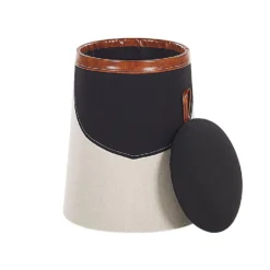 Beliani Poef APACHE - Beige Kunstlinnen 7 Beliani Poef APACHE - Beige Kunstlinnen -Puur Woood Winkel 33eb08c4c9b944698534d1165f0ff4aa