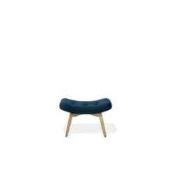 Beliani Fauteuil VEJLE - Blauw Fluweel -Puur Woood Winkel 359621249b2b4defb8e0c63d3ef8a911