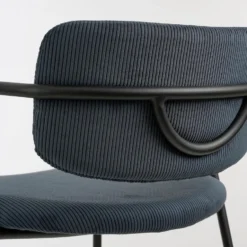 Mica Decorations Nanet Barkruk - H91 Cm - Velvet - Donkerblauw -Puur Woood Winkel 35c345a20fe9492780d69c3baaed8b95