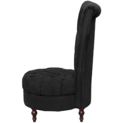 VidaXL Fauteuil Hoge Rugleuning Stof Zwart -Puur Woood Winkel 4027479bc69e4518849b2035be28ab17