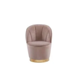Beliani Fauteuil ALBY - Beige Fluweel -Puur Woood Winkel 4183598b4e2042fdb8d8ca1a6d210be3